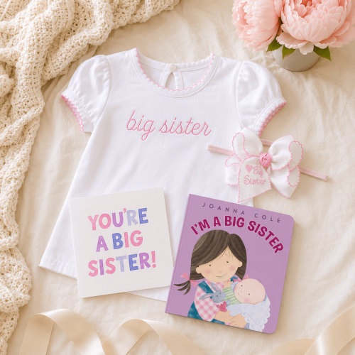 I'm a Big Sister Embroidered Tee Gift Set