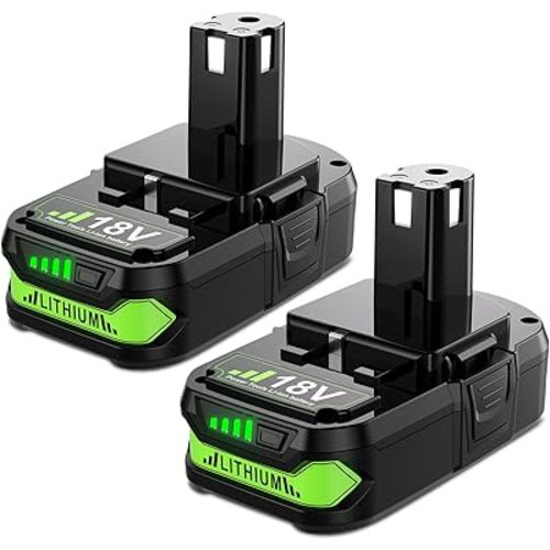 2Pack 4.0Ah Replacement for Ryobi 18V Battery Lithium Compatible with Ryobi 18 Volt Battery ONE+ Plus P102 P103 P104 P105 P106 P108 P107 P109 P190 PBP002 PBP003 PBP004 PBP005 Cordless Power Tools