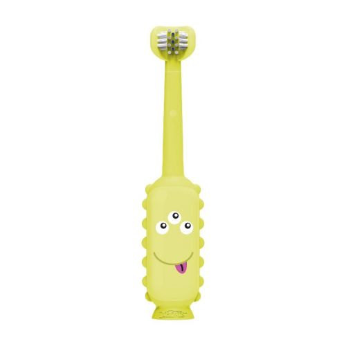 Dr. Brown's Tooth Scrubber Triple Sided Training Toddler Toothbrush - Green