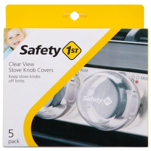 Safety 1ˢᵗ Clear View Stove Knob Covers (5 Pack), Clear