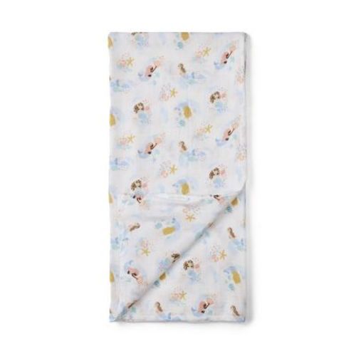 Loulou Lollipop Muslin Swaddle Blanket - Mermaids