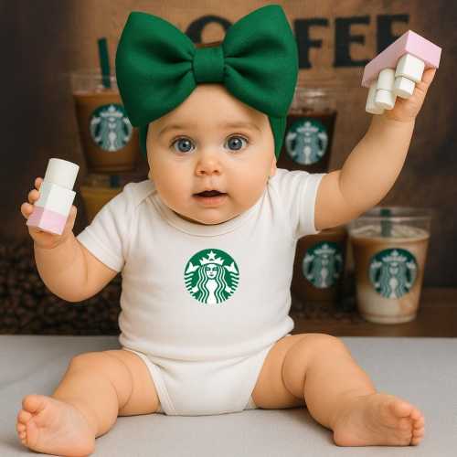 Starbucks Halloween onesie Dress Up | Halloween costume | Kids - Dress Up Set - Starbucks pretend play Outfit | newborn pictures