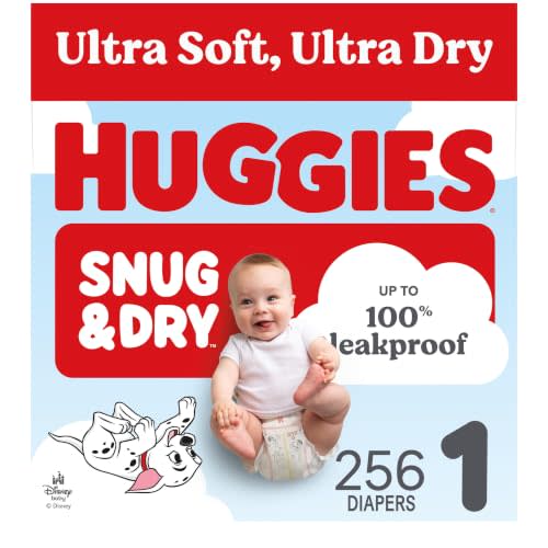 Huggies Snug & Dry Diapers Size 1, 256 Count