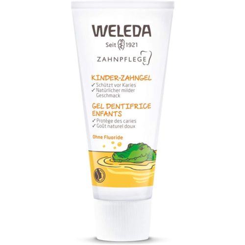 Weleda Oral Care Childrens Tooth Gel, 1.7 Fluid Ounce, Fluoride Free, Spearmint Flavor, Plant Rich Toothpaste with Calendula, Silica and Fennel