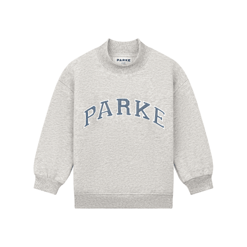 Kids Varsity Mockneck - Classic Grey + Vintage