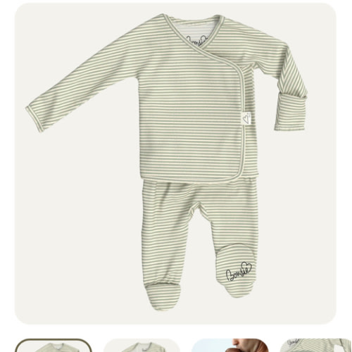 Footie - Mint Twist – Bonsie Skin to Skin Babywear