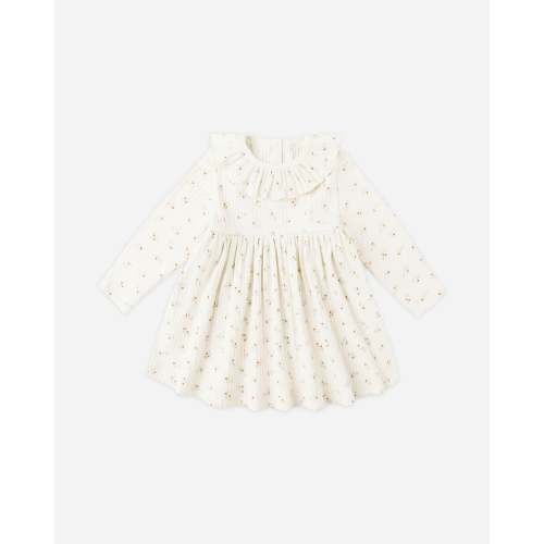 Ruffle Collar Dress || Natural Ditsy – Rylee + Cru