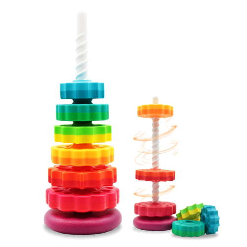 NAISHIER Spinning Stacking Toys, Spin Toy ABS Plastic and Color Rainbow Design, Focus on Children Educational and Interactive Learning's Stack Toys