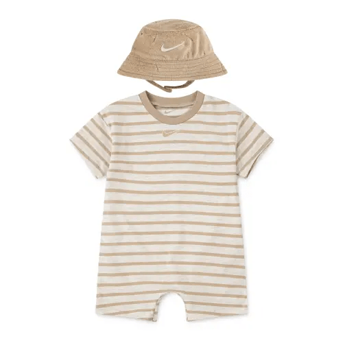 Stripe Romper & Bucket Hat Set (Men) | Nordstrom