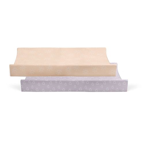Bubba Blue Nordic Change Mat Cover 2 Pack Peach/Lilac