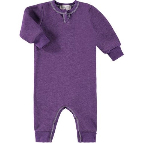 Long Sleeve Henley Romper, 3-6M