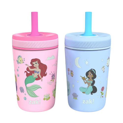 Zak Designs 12-oz. Stainless Steel Double-Wall Tumbler for Kids with Straw, 2-Piece Set