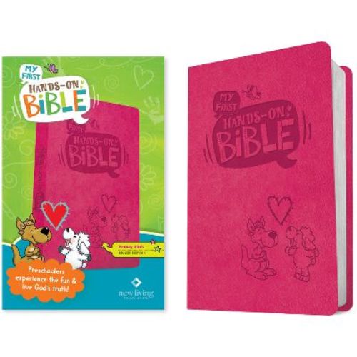 My First Hands-On Bible (Leatherlike, Pink) - by New Living Translation (Leather Bound)