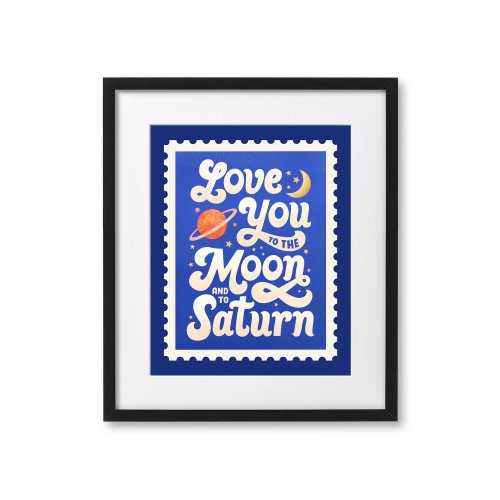 Seven &quot;Love you to the moon and to Saturn&quot; - Folklore - Hand Lettered Print - Wall Art