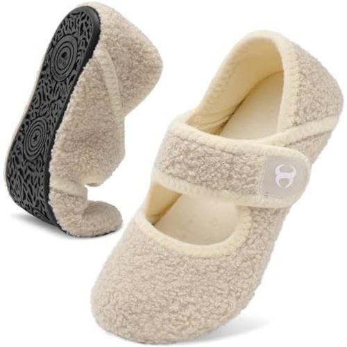 Comfy House Slippers for Women & Men - Wide Diabetic Sock Slippers, Soft & Cozy Barefoot House Shoes