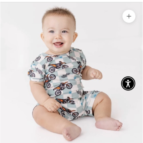 Race Day Shorty Romper | Cotton Bamboo Blend (6-12months)