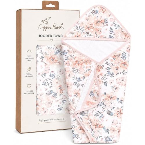 Copper Pearl Hooded Bath Towels Premium Knit/Terry Cloth Baby Towels with Hood, Pockets, and Cool Designs - Great to Gift and Make Bath Time Fun - Baby Bath Towel, Disney Princess