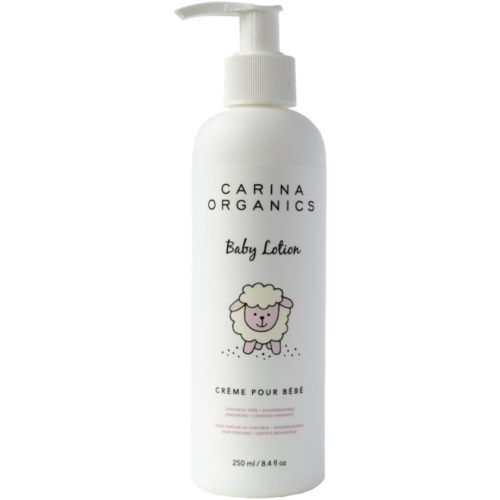 Carina Organics Extra Gentle Baby Lotion, Organic & Natural, for Sensitive Skin, Whole Body, 8 fl oz