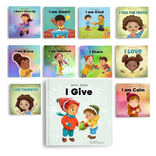 With Jesus Original Kids Bible Books Series – 11 Children Bible Books Bundle (Books 1–11) – Christian Books For Kids Set Featuring Practical Bible ... ... G.L. Charles and Good News Meditations Kids
