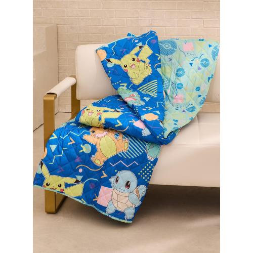 Pokémon Characters Retro Print Reversible Quilted Throw - BoxLunch Exclusive