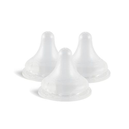 Pigeon Nurture & Nest Anti-colic Silicone Bottle Nipples with Latch-On Line - Level 5 - Extra Fast Flow - 3pk
