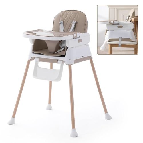 GYARING 3 in 1 Baby High Chair,Adjustable Convertible Chairs Baby High Chairs for Babies and Toddlers,Portable and Easy to Clean (khaki)