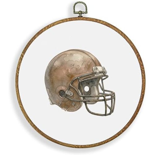 LERJZEFUH Vintage Football Wall Art - Retro Football Framed Canvas Prints, Trendy Sports Wall Hanging Decor for Boys Room Play Room Nursery, 10x10 Inch