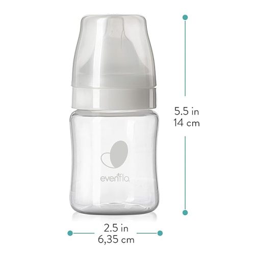 Evenflo Feeding Premium Proflo Venting Balance Plus Wide Neck Baby, Newborn and Infant Bottles - Developed by Pediatric Feeding Specialists - 5 Ounce (Pack of 6)