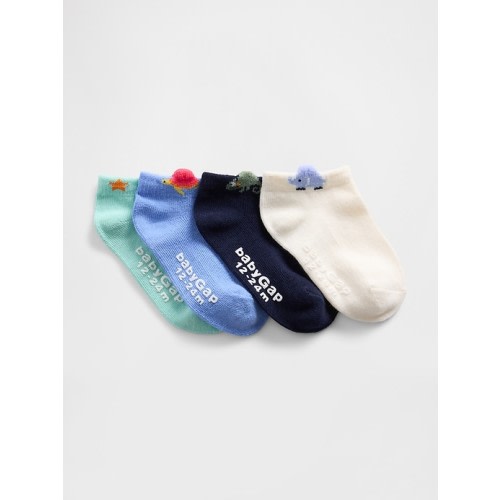 0-6M Baby & Toddler No Show Socks (4-Pack)