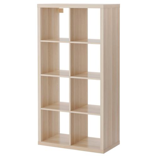 IKEA KALLAX Shelving unit - white stained oak effect 77x147 cm
