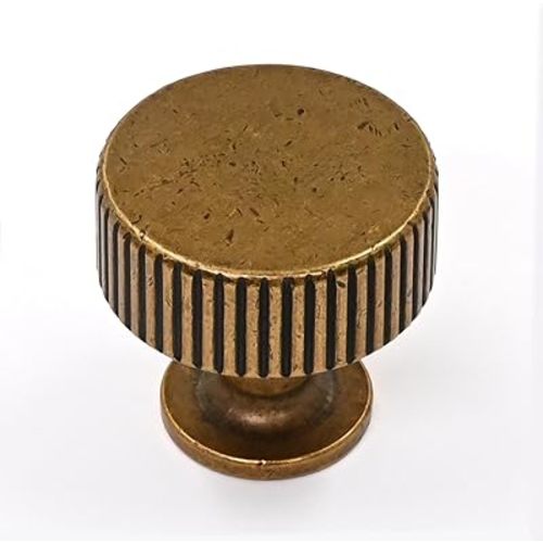 Asidrama 10 Pack Antique Brass Kitchen Cabinet Knobs Cabinet Hardware Zinc Knobs for Dresser Drawers