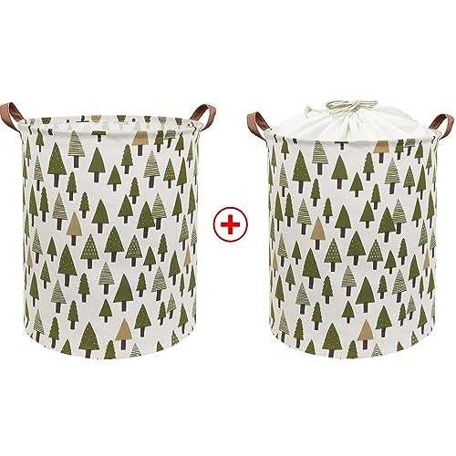 Sanjiaofen 2pack Large Storage Bins, Canvas Fabric Laundry Basket Collapsible Storage Baskets for Home,Office,Toy Organizer,Home Decor.