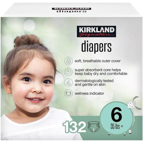 Kirkland Signature Diapers, Size 6 (132 Count)