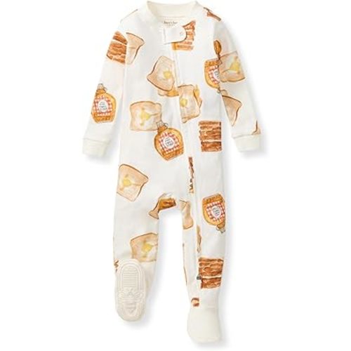 Burt's Bees Baby baby-boys Sleeper Pjs, 100% Organic Cotton, One-piece Footie, Zip Up Jumpsuit, Snug Fit Pajamas
