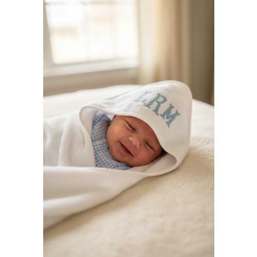 Monogram Hooded Towel Kid Bath Towel Toddler First Birthday Newborn Baby Shower Present Grandson Christmas Gift Child Pool Towel for Beach