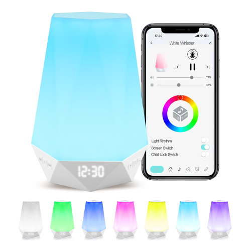 Pohot Baby & Kids Sound Machine, Sleep Trainer, Routine Builder, White Noise Soother with Bluetooth Speaker for Adults