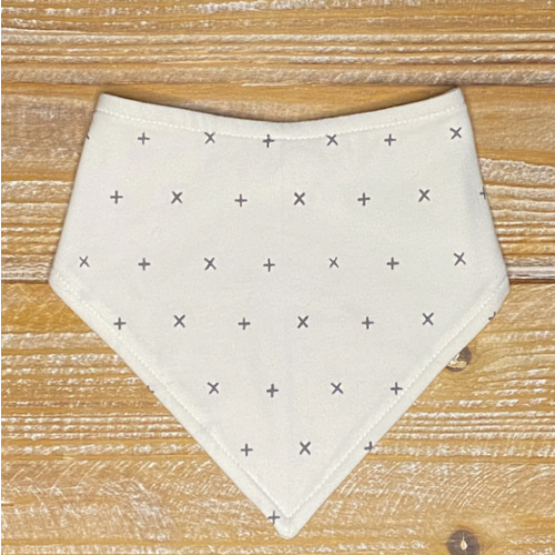 Bandana Bib in x+ Cross Your Heart