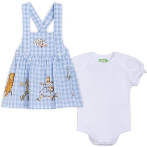 Wizard of Oz Matching Family T-Shirt and Gingham Dress Outfit Set Newborn to Little Kid Sizes (Newborn - 7-8)