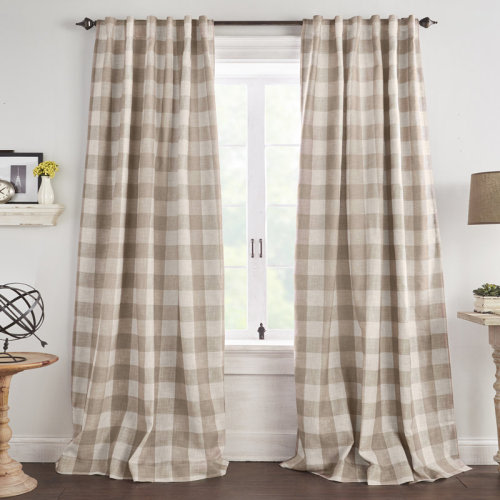 Gracie Oaks Eudell Plaid Room Darkening Thermal Single Curtain Panel & Reviews | Wayfair