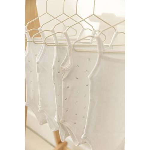 Pointelle Undershirt With Cherry Print White/Mauve - Bebe Bella | Maisonette