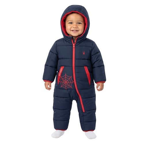 Spyder Baby Snow Suit - Fleece Lined Zip Snow Pram, Baby Snowsuit for Infants for Winter for Boys and Girls, Sizes 0-24M