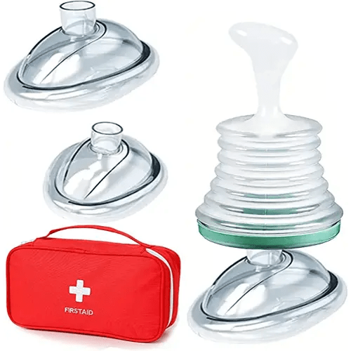 Choking Rescue Device, Choking Device for Kids and Adults, Portable Choking Emergency Device Anti Choking Device with 2 Size CPR Masks
