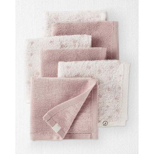 Baby Girl 6-Pack Organic Cotton Washcloths