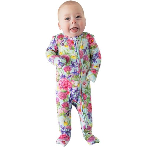 Posh Peanut Convertible Baby Sleepers - Girls Footless Baby Pajamas with 2 Way Zipper for Easy Diaper Changes