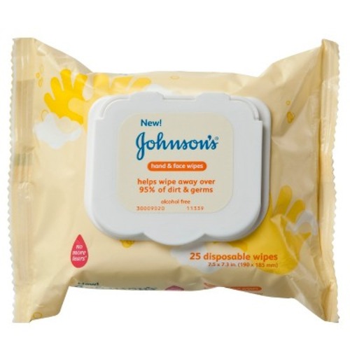 Johnson's Hand and Face Wipes - 25 ct