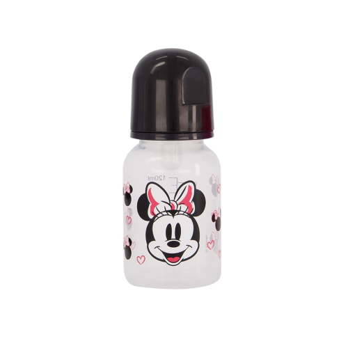 Disney Baby Minnie Mouse Black & White Hearts Minnie 5 oz Baby Bottle