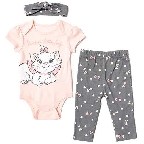 Disney Pixar Toy Story Lion King Minnie Mouse Baby Girls Bodysuit Pants and Headband 3 Piece Outfit Set Newborn to Infant