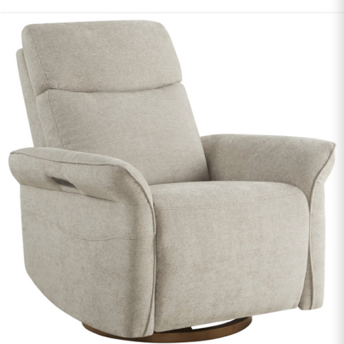 Vinca Modern Power Swivel Glider Recliner with Power Lumbar & Headrest