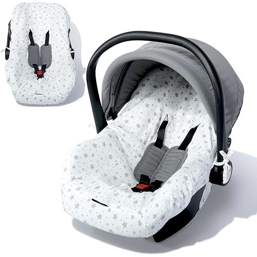 Orzbow Infant Car Seat Cover Liner, 100% Cotton, Breathable, White