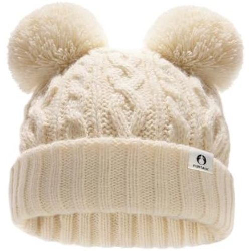 FURTALK Toddler Winter Hat Pom Pom Beanie Knitted Warm Hats for Baby Kids Boys Girls